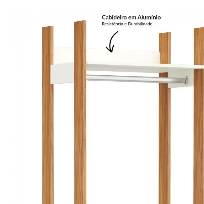Guarda Roupa Closet Industrial Modulado 2 Peças 145,4cm 100% MDF   - 5