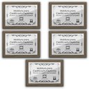 Ver imagem 1 de Kit 5 Certificados Diplomas A4 com Tela de Acetato e MDF - Moldura Madeira