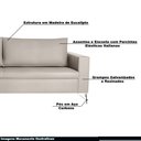 Ver imagem 3 de Sofá Decorativo 2 Lugares 190 CM Denmark Veludo Bege Com Pés Preto - Gran Belo