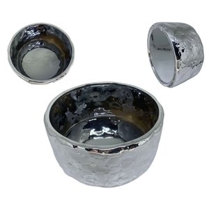 Vaso Grande Prata espelhada Polida Colonial Vintage Rustico Espressione Cachepot Decorativo Grande, 