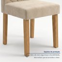 Ver imagem 7 de Conjunto Sala de Jantar 4 Lugares Retangular Tampo Vidro MDF 120x80cm Mesa Isla e Cadeiras Carol