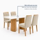 Ver mais imagens de Conjunto Sala de Jantar 4 Lugares Retangular Tampo Vidro MDF 120x80cm Mesa Isla e Cadeiras Carol