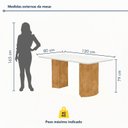 Ver imagem 3 de Conjunto Sala de Jantar 4 Lugares Retangular Tampo Vidro MDF 120x80cm Mesa Isla e Cadeiras Carol