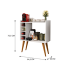 Ver imagem 7 de Aparador Buffet com Adega Bar Cantinho do Café Pés Palito Retrô Berlim - Branco