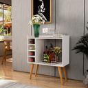 Ver imagem 2 de Aparador Buffet com Adega Bar Cantinho do Café Pés Palito Retrô Berlim - Branco