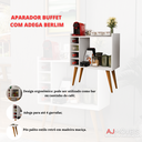 Ver imagem 6 de Aparador Buffet com Adega Bar Cantinho do Café Pés Palito Retrô Berlim - Branco