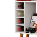 Ver imagem 4 de Aparador Buffet com Adega Bar Cantinho do Café Pés Palito Retrô Berlim - Branco