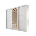Ver imagem 1 de Guarda-roupa Solteiro Espelho 4 Gavetas 2,21m - Capri-branco - Bianchi Móveis