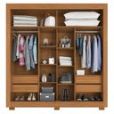 Ver imagem 2 de Guarda Roupa Casal Titanium 2 Portas 4 Gavetas Cinamomo Areia Fosco - Zanzini