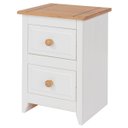 Ver imagem 1 de Mesa de Cabeceira com 2 Gavetas Branco