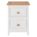 Ver imagem 2 de Mesa de Cabeceira com 2 Gavetas Branco