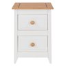 Mesa de Cabeceira com 2 Gavetas Branco - 2