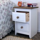 Ver imagem 5 de Mesa de Cabeceira com 2 Gavetas Branco