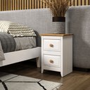 Ver imagem 4 de Mesa de Cabeceira com 2 Gavetas Branco