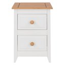 Ver imagem 2 de Mesa de Cabeceira com 2 Gavetas Branco