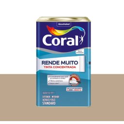 Coral Rende Muito Branco 18l e 16l Coral Rende Muito Tinta Concentrada Acabamento Fosco Camurça - 1