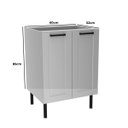 Ver imagem 2 de Balcão de Cozinha em MDF sem Tampo 60cm Grazi Tecnomobili