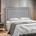 Ver imagem 2 de Cabeceira Cama Box Casal King 195cm Paolla P02 Veludo Cinza - Mpozenato