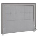 Ver imagem 1 de Cabeceira Cama Box Casal King 195cm Paolla P02 Veludo Cinza - Mpozenato