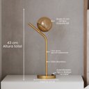 Ver imagem 3 de Abajur Luminaria de Mesa Moderno Michelle Inclinado Globo 10cm Decoração Casa Sala Quarto Escritório