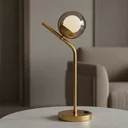 Ver imagem 4 de Abajur Luminaria de Mesa Moderno Michelle Inclinado Globo 10cm Decoração Casa Sala Quarto Escritório