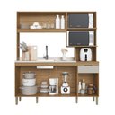 Ver imagem 3 de Cozinha Compacta 6 Portas 1 Gaveta Co1610 Naturalle/cristalo - Decibal