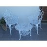 Conjunto de Mesa para Jardim Floral com 2 Poltronas e Mesa Baixa em Alumínio Fundido Unifer Móveis - 2