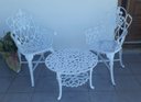 Ver imagem 2 de Conjunto de Mesa para Jardim Floral com 2 Poltronas e Mesa Baixa em Alumínio Fundido Unifer Móveis