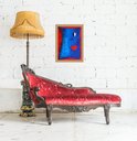 Ver imagem 2 de Quadro Moldura Dourada Miró - Coração 24x18cm:com Acetato