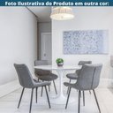 Ver mais imagens de Kit 4 Cadeiras Haifa Lívia Fratini Revestido em Poliuretano (pu) Cor Preto Base em Aço Preto