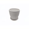 Vaso Fosco de Ceramica c/Prato 11x10x10cm LEAO PRIMO - 4