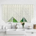 Ver imagem 1 de Cortina Bando Renda Cascata Cozinha Tulipa 2,65x1,00 Sortida:Bege