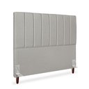 Ver imagem 2 de Cabeceira Estofada Queen Carla 160 Cm Linho Cinza com Frames