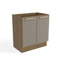 Ver imagem 1 de Balcão de Cozinha Botanic 80cm 02 Portas M623 Kappesberg Nogueira/fendi