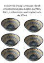 Ver imagem 4 de Cerâmica Portuguesa Kit 06 Bowll para Sobremesa Caldos Mek Kit Cerâmico com 6 Tigelas Cumbucas