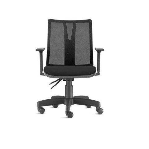Cadeira Addit Diretor Frisokar Back System Nr17 Tela Preta Assento Crepe Poliéster Preto