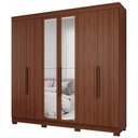 Ver imagem 2 de Guarda-Roupa Casal Maite 6 Portas 6 Gavetas com Espelhos e Pés MDF Pm Home