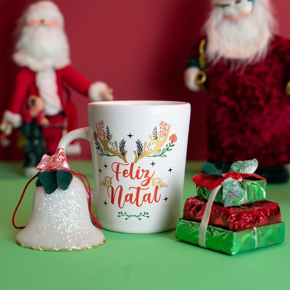 Caneca de Porcelana 270ml Natal Mágico - Merry Christmas - 3