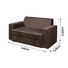 Sofá-cama Pratik 5000 Mamflex Marrom Suede - 3