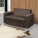 Ver imagem 2 de Sofá-cama Pratik 5000 Mamflex Marrom Suede