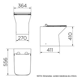 Vaso Sanitário Convencional Docol Stillo 969766 Branco Esmaltado - 4
