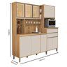 Armário Gabi Cozinha Completa Compacta Mdf Vidro Reflecta:off White - 3