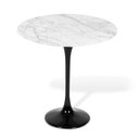 Ver imagem 1 de Mesa Saarinen Lateral Oval Carrara 57x38cm - Base Preta