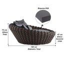 Ver imagem 3 de Chaise e Puff Monique em Trico Náutico Alumínio para Edícula, Piscina Trama Original