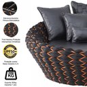 Ver imagem 4 de Chaise e Puff Monique em Trico Náutico Alumínio para Edícula, Piscina Trama Original