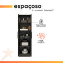 Ver imagem 5 de Armário Multiuso Organizador para Escritório ou Lavanderia 4 Prateleiras Belem Preto Notável