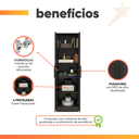 Ver imagem 4 de Armário Multiuso Organizador para Escritório ou Lavanderia 4 Prateleiras Belem Preto Notável