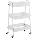 Ver imagem 1 de Carrinho Organizador Multiuso 3 Prateleiras Metal Rodinhas