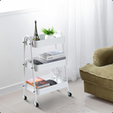 Ver imagem 2 de Carrinho Organizador Multiuso 3 Prateleiras Metal Rodinhas