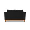 Sofá Rustico Viena 02 Lugares para Recepção Suede Preto - Madeira Prima Deccor - 5